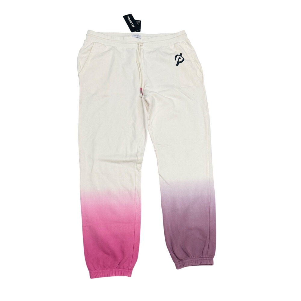NWT Peloton Apparel Ombre Jogger Sweatpants White Pink Purple Gradient Large L